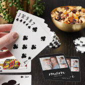 Personalisierte Drei-Foto-Collage Mutter Spielkarten (In Situ)