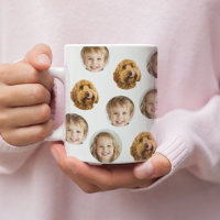 Personalisierte Drei-Foto-Gesichter-Tasse | Benutz