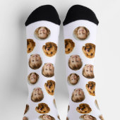 Personalisierte Drei-Foto-Gesichtsocken | Benutzer Socken (Oben)