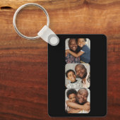 Personalisierte drei Foto und Text Schlüsselanhänger (Vorderseite)