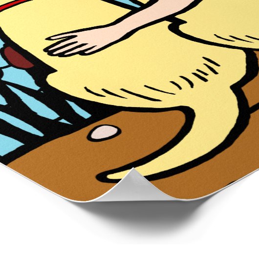 Personalisierte drei Labradoren und Mama Poster (Ecke)