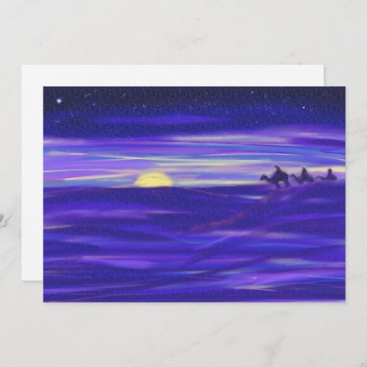 Personalisierte Drei-Wege-Männer-Aquarell Feiertagskarte (Vorne/Hinten)