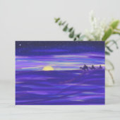 Personalisierte Drei-Wege-Männer-Aquarell Feiertagskarte (Stehend Vorderseite)