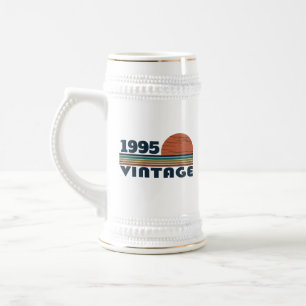 Personalisierte dreißig Vintage 30. Geburtstagsfei Bierglas