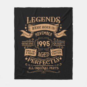 Personalisierte Dreißiger Vintage 30. Geburtstagsf Fleecedecke