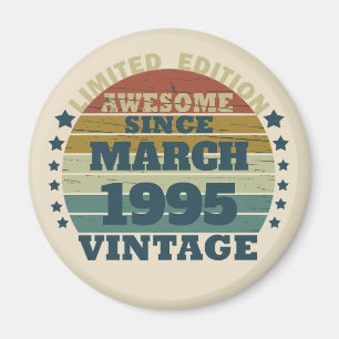 Personalisierte Dreißiger Vintage 30. Geburtstagsf Magnet