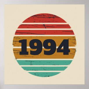 Personalisierte Dreißiger Vintage 30. Geburtstagsf Poster