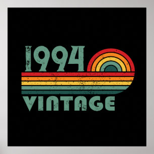 Personalisierte Dreißiger Vintage 30. Geburtstagsf Poster