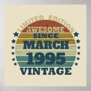 Personalisierte Dreißiger Vintage 30. Geburtstagsf Poster