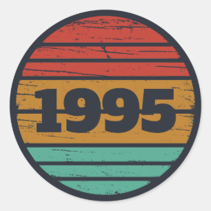 Personalisierte dreißiger Vintage 30. Geburtstagsf Runder Aufkleber
