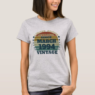 Personalisierte Dreißiger Vintage 30. Geburtstagsf T-Shirt