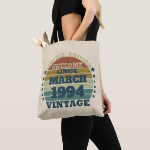 Personalisierte Dreißiger Vintage 30. Geburtstagsf Tasche