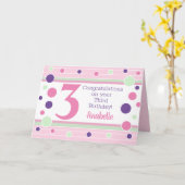 Personalisierte Dritte Geburtstagskarte! Karte (Gelbe Blume)