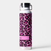 Personalisierte Druckfarben und schwarzer Leopard Trinkflasche (Rückseite)