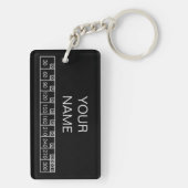 Personalisierte Duckpin Linie zählt Schlüsselanhänger (Rückseite)