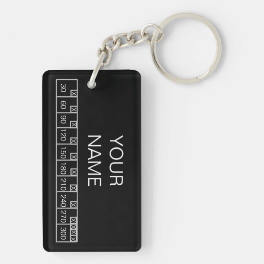 Personalisierte Duckpin Linie zählt Schlüsselanhänger (Rückseite)