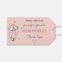 Personalisierte dunkelgraue Foil Pink Gift Tags