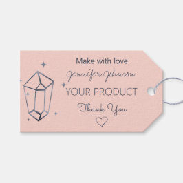 Personalisierte dunkelgraue Foil Pink Gift Tags Geschenkanhänger