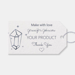 Personalisierte dunkelgraue Foil White Black Gift  Geschenkanhänger