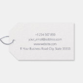 Personalisierte dunkelgraue Foil White Black Gift  Geschenkanhänger (Rückseite Horizontal)