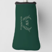 Personalisierte dunkelgrüne Anfangsbuchstaben des  Golf Headcover (Rotieren 90)