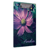 Personalisierte dunkelviolette Blumen Klemmbrett (Rechts)