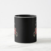 Personalisierte dunkle Blumennamens Tasse (Zentrum)