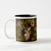 Personalisierte Dunkle Camouflage Hirsche Tasse (Links)