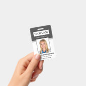 Personalisierte dunkle graue Doktor-Foto-Identität Ausweis (Handheld)