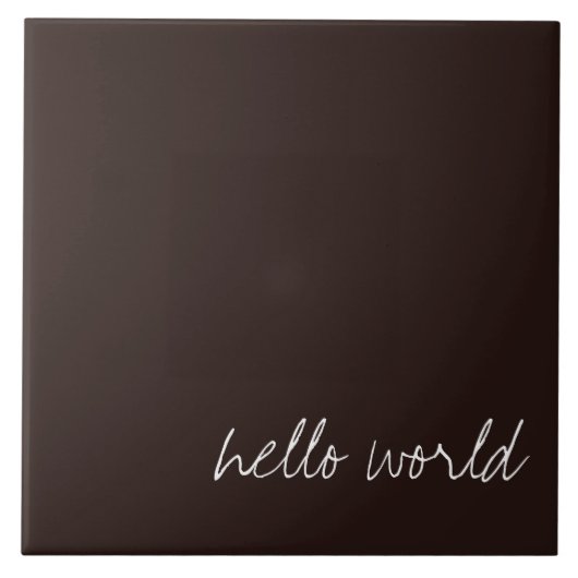 Personalisierte dunkle Schokolade braun Fliese (Vorderseite)