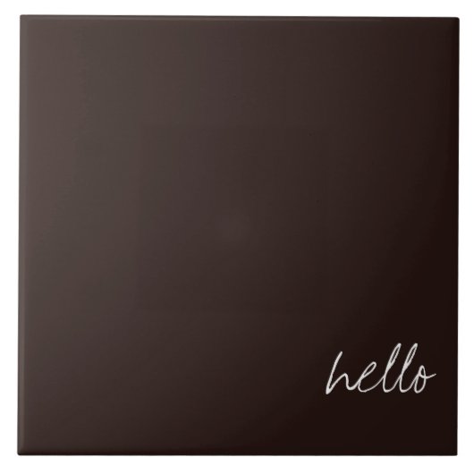 Personalisierte dunkle Schokolade braun Fliese (Vorderseite)