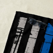 Personalisierte Dünnblauer Linie Strandtuch (Beispiel)