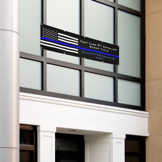 Personalisierte dünne blaue Linie Banner (Äußeres Gebäude)