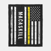 Personalisierte, dünne gelbe Linie für das Ablagef Fleecedecke (Vorderseite)