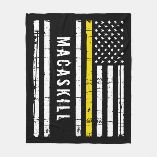 Personalisierte, dünne gelbe Linie für das Ablagef Fleecedecke (Vorderseite)