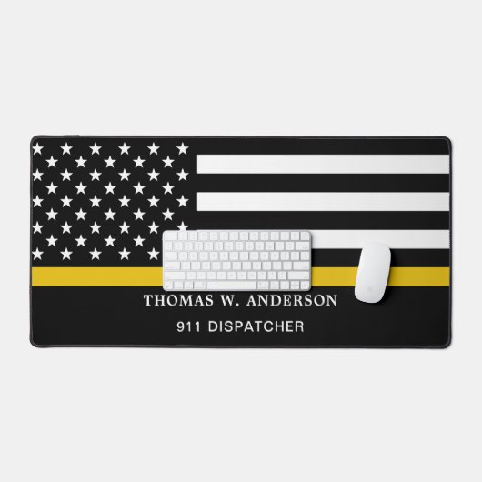 Personalisierte dünne Goldlinie vertreiben Schreibtischunterlage (Tastatur & Maus)