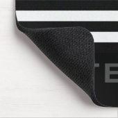 Personalisierte dünne graue Namenslinie Flagge Mousepad (Ecke)