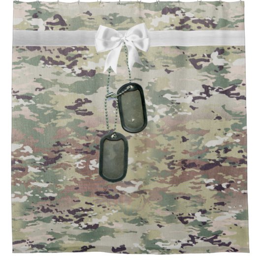 Personalisierte Duschvorhang Army OCP Camouflage U (Vorderseite)