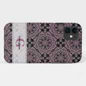 Personalisierte Dusky-Rose Blumenfronten Mandala T Case-Mate iPhone Hülle (Rückseite (Horizontal))