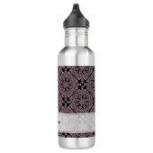 Personalisierte Dusky-Rose Blumenfronten Mandala T Edelstahlflasche (Rechts)