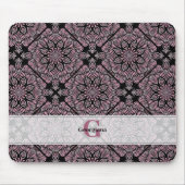 Personalisierte Dusky-Rose Blumenfronten Mandala T Mousepad (Vorne)