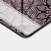 Personalisierte Dusky-Rose Blumenfronten Mandala T Schreibtischunterlage (Ecke)