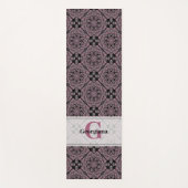 Personalisierte Dusky-Rose Blumenfronten Mandala T Yogamatte (Vorderseite)