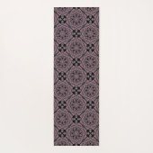 Personalisierte Dusky-Rose Blumenfronten Mandala T Yogamatte (Rückseite)