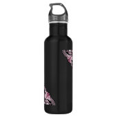 Personalisierte Dusky Rose Boho Floral Dot Mandala Edelstahlflasche (Rückseite)