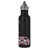 Personalisierte Dusky Rose Boho Floral Dot Mandala Edelstahlflasche (Rechts)