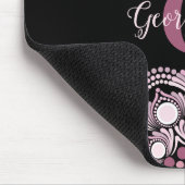Personalisierte Dusky Rose Boho Floral Dot Mandala Mousepad (Ecke)