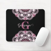 Personalisierte Dusky Rose Boho Floral Dot Mandala Mousepad (Mit Mouse)