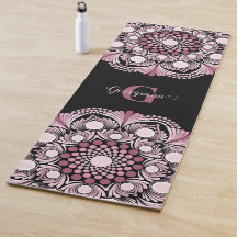 Personalisierte Dusky Rose Boho Floral Dot Mandala