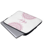 Personalisierte Dusky Rose Confetti Lace Dot Manda Laptopschutzhülle (Vorne Knopf)